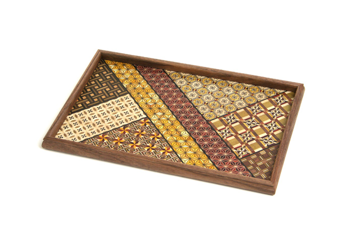 Square tray (ko-yosegi pattern)