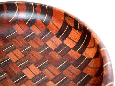 Yosegi purity Bowl 6sun Ajiro Pattern