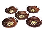 Set of Yosegi saucers