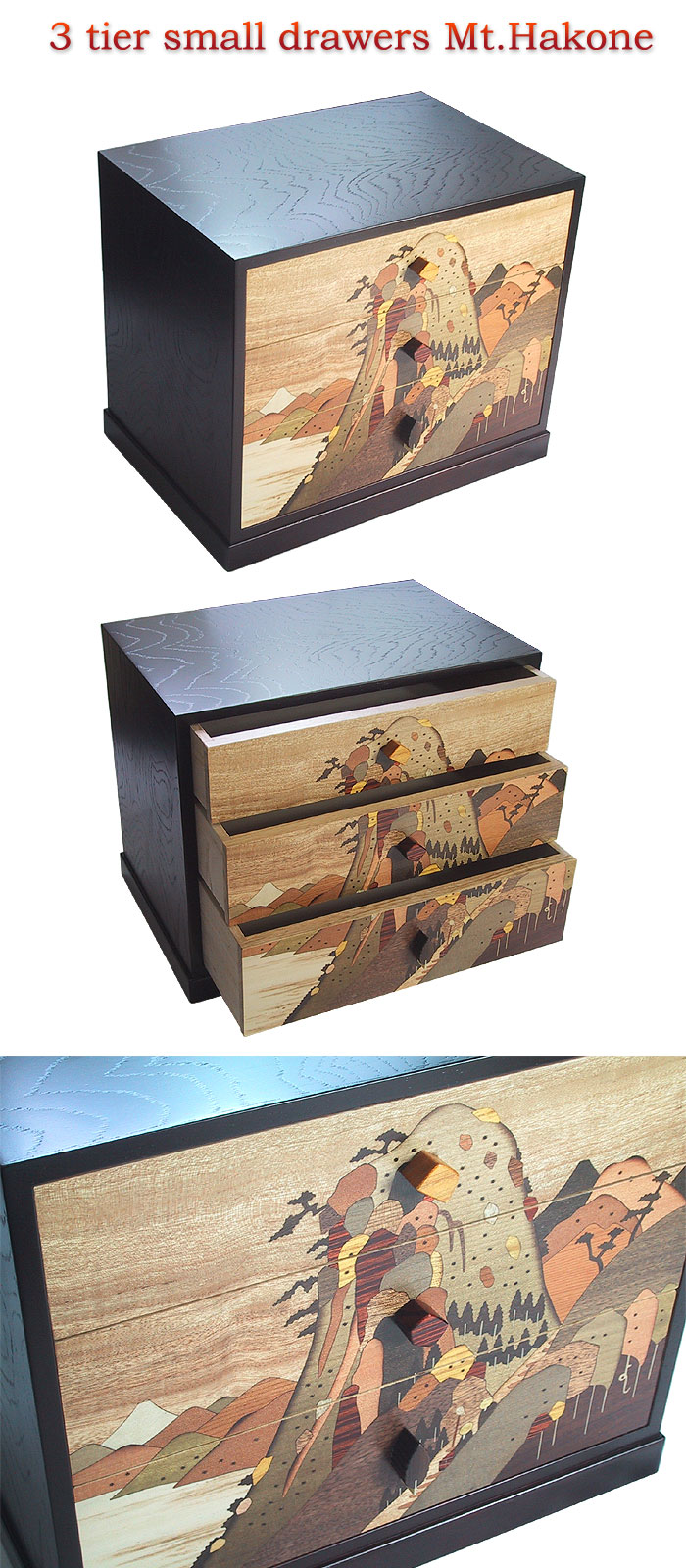 3 tier small drawers Mt.Hakone