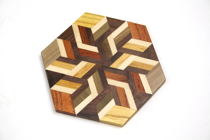 Set of Muku Coaster hexagonal (five pieces)