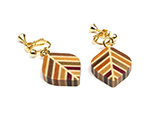 Yosegi clip-on earrings A