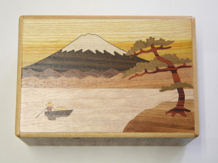 Japanese puzzle box 7steps Ashinoko and Boat
