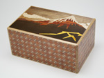 Japanese puzzle box 10steps Kaminari-Fuji and Sakura