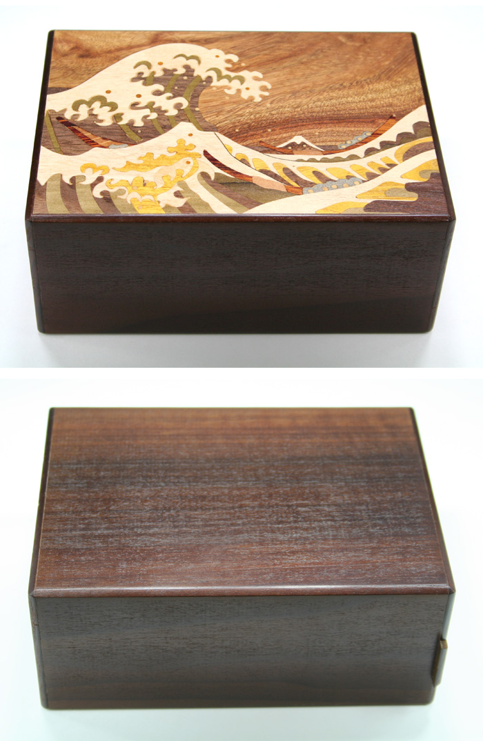 Japanese puzzle box 21+1steps Kanagawa oki (brown)