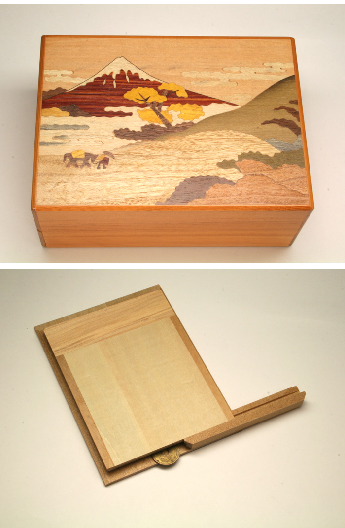 Japanese puzzle box 21+1steps Hakone (brown)