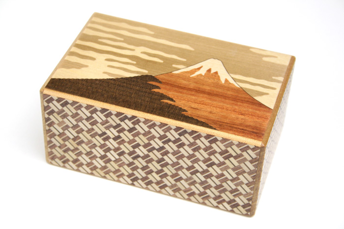 Japanese puzzle box 21steps Fuji and Tsubaki