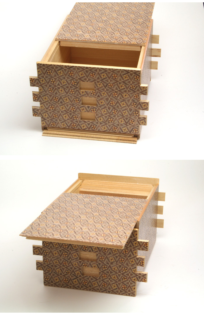 Japanese puzzle box 72steps with secret compartment Kirichigai