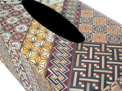 Tissue paper box (yosegi pattern)