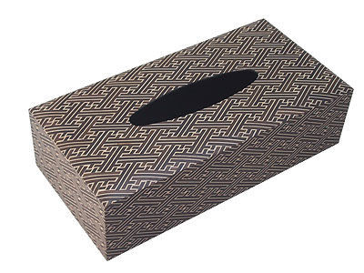 Tissue paper box (sayagata pattern)