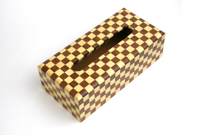 Tissue paper box (Ichimatsu pattern)