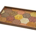 Square tray (kikkou pattern)