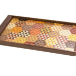 Yosegi Square tray Kikkou large