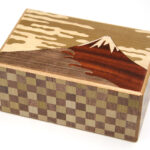 Japanese puzzle box 21steps Fuji and Tsubaki
