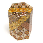 Yosegi hexagonal tea canister